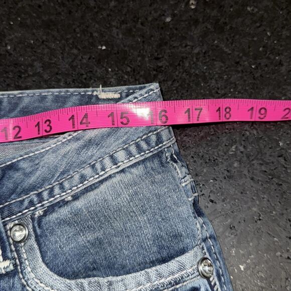 UEC EXPRESS REROCK STYLISH LOW RISE SKINNY DENIM BLUE JEANS SZ 6 - Picture 10 of 12